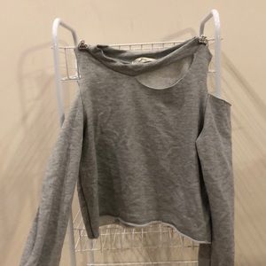 Cute Cropped Cut Sweatshirt
